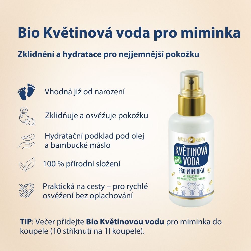 Bio woda kwiatowa dla niemowląt 100 ml