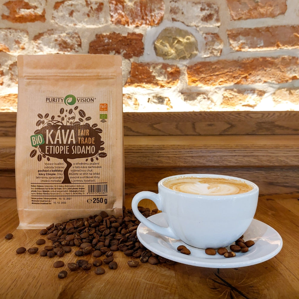 Fair Trade Bio ziarna kawy Etiopia Sidamo 1 kg
